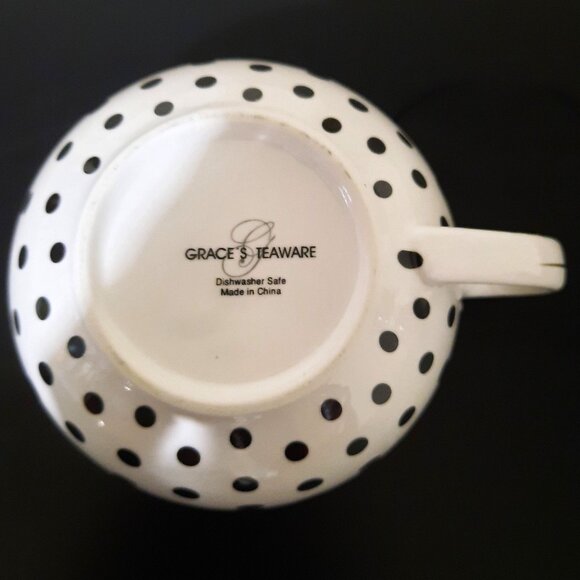 Grace's Tea Ware 16oz. Polka Dots Teapot Set For 1 - Picture 5 of 9